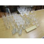 Quantity of mixed glasses inc Caithness crystal set of 6