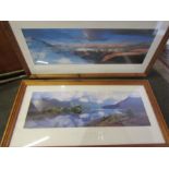 After Colin Parker framed photos 'Glen Coe' and 'Glen Etive' 105x63cm