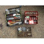 2 Plastic toolboxes with tools and fixings etc