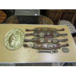 Brass horse charger and horse brasses