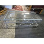 Metal and glass cofee table