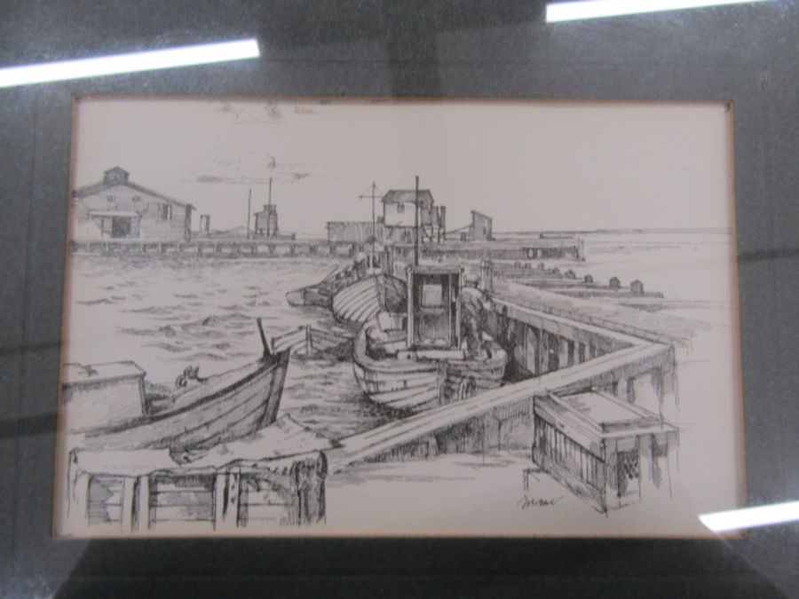 3 prints depicting fishing boats21x16cm - Image 2 of 4