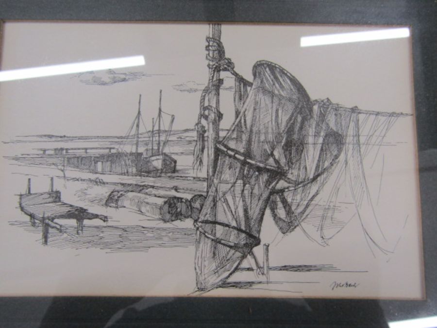 3 prints depicting fishing boats21x16cm - Image 3 of 4