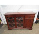 Mahogany sideboard/display cabinet with pair of glazed doors and drawer with door underneath
