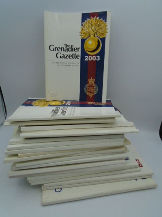 24 individual copies of The Grenadier Gazette - the regimental journey of the Grenadier guards,