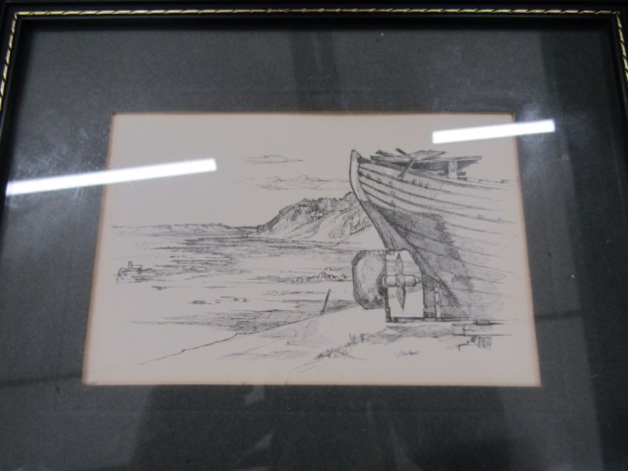 3 prints depicting fishing boats21x16cm - Image 4 of 4