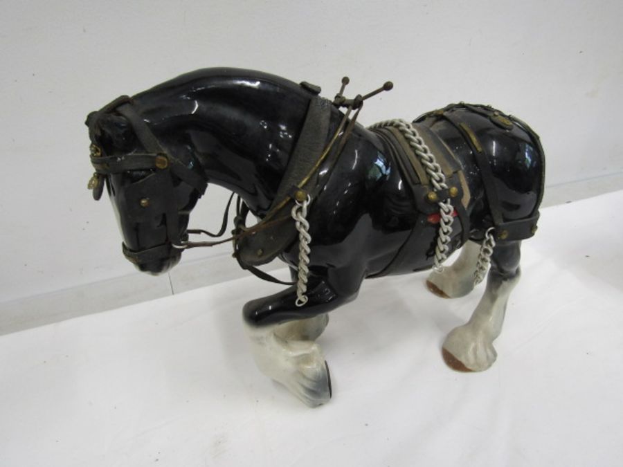 A large ceramic shire horse- leg repaired - Image 2 of 4