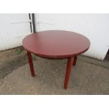 Round extending dining table