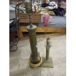 2 brass lamp bases