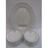 A quality white meat plate 50cm and 30 side plates