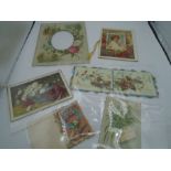 A collection of Victorian era cards etc..and a 1904 booklet ' In perfect Peace' by J.R Miller D.D.