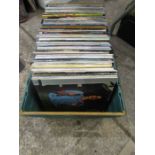 A crate of LP records