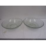 2 large glass bowls 49cm diameter