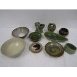 A quantity of mostly studio pottery