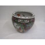 A Chinese fish bowl planter