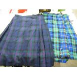 2 ladies kilt skirts size 18