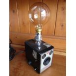 A Brownie vintage camera lamp