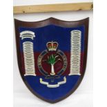 A Regimental crest of the Welsh Guards handcrafted and painted in Hunstanton, Norfolk 70x56cm