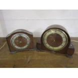 2 Smiths electronic mantel clocks with plugs removed