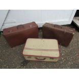 3 Vintage suitcases