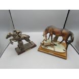 2 Horse figures