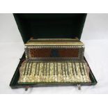 Borsini accordion in case with mother of pearl keys