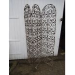 A cast iron 3 panel trellis