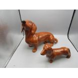 2 Beswick Dachshunds. Largest H 27cm approx