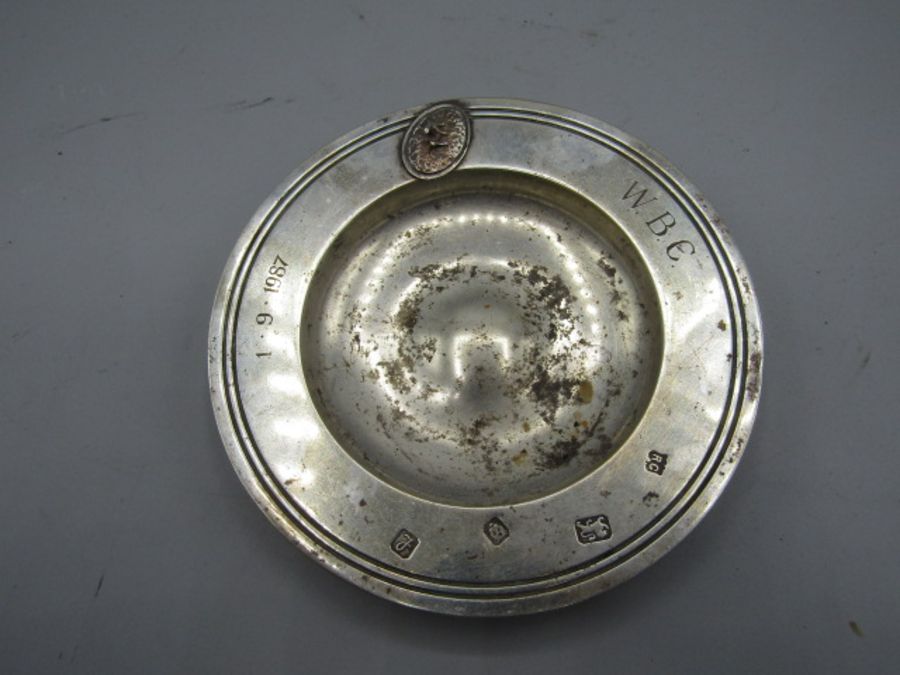 A silver ashtray 113 gms