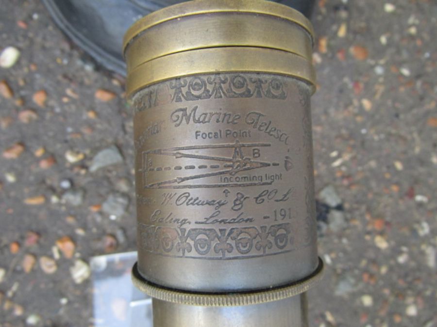 Brass ashtray and telescope - Image 4 of 5