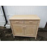 Bamboo effect cupboard with 2 drawers