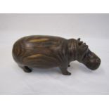 Treen hippo H10cm approx