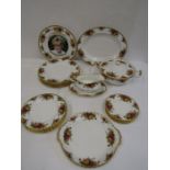 Royal Albert 'Country Roses' dinner service for 6 comprising 6 dinner plates, 6 side plates, 6