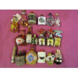 Large amount of collectable miniature spirit bottles