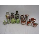 A quantity of Oriental vases and ginger jars