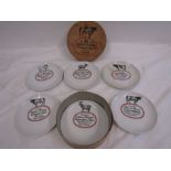 6 porcelaine d'auteuil fromage plates