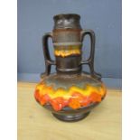 2 Handled Fat Lava vase