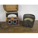 Vintage Avometer and British Telecoms meter in case