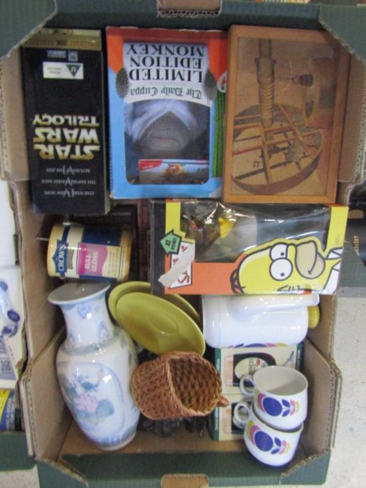 5 Boxes of mixed china, glass, collectables and new items - Image 5 of 6