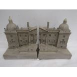 Houghton Hall plaster cast model with brass and lead etched detail, commissioned by David 7th