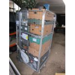 Stillage containing china, Christmas decorations and DVDs etc