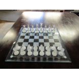 Glass chess set