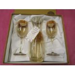 Boxed Franco crystal wine decanter and glasses