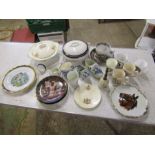 Mixed china including commemorative and Delph etc