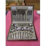 Viners 44 piece cutlery canteen (missing one knife)