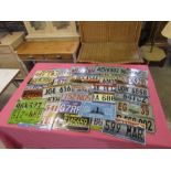 Collection of unused American license plates