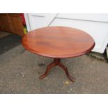 Tilt top tripod table