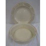 Royal Creamware plate and bowl