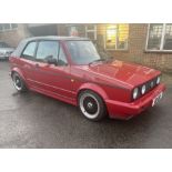1989 VW Golf Cabriolet Convertible Reg No. E8JAY (please note that the number plate not included