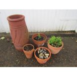Terracotta chimney and pots